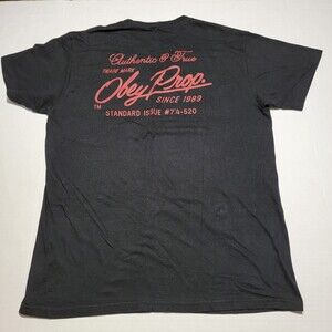 Obey Graphic Trademark SS Black Tee - Size Medium